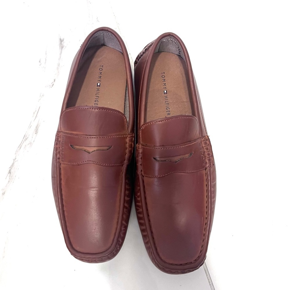 Tommy Hilfiger Men's mamile Chestnut Slip-On driver Loafers 7M